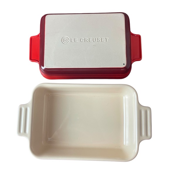 Le Creuset Stoneware Ramekin & 5x7 Rectangle Baking Dishes Set of 4 New - Picture 5 of 10